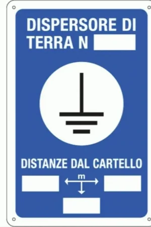 Saldi Cartello in alluminio Cartelli segnalatori ‘Dispersore di terra‘ - 76-12