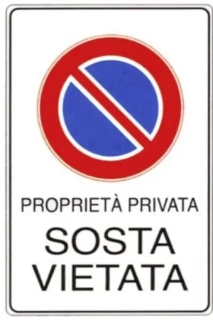 Pagamento Sicuro Cartello in alluminio Cartelli segnalatori testo ‘Proprietà privata sosta vietata‘ - 56-25-X