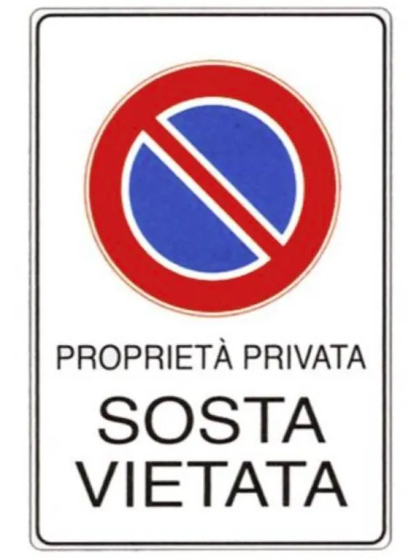 Pagamento Sicuro Cartello in alluminio Cartelli segnalatori testo ‘Proprietà privata sosta vietata‘ - 56-25-X