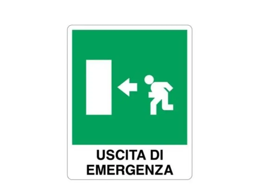 Cartello alluminio Cartelli Segnalatori uscita di emergenza - 20-105-X Offerta Speciale