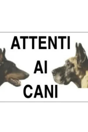 Ultimissimo Modello Cartello in alluminio Cartelli segnalatori - attenti ai cani EF3556