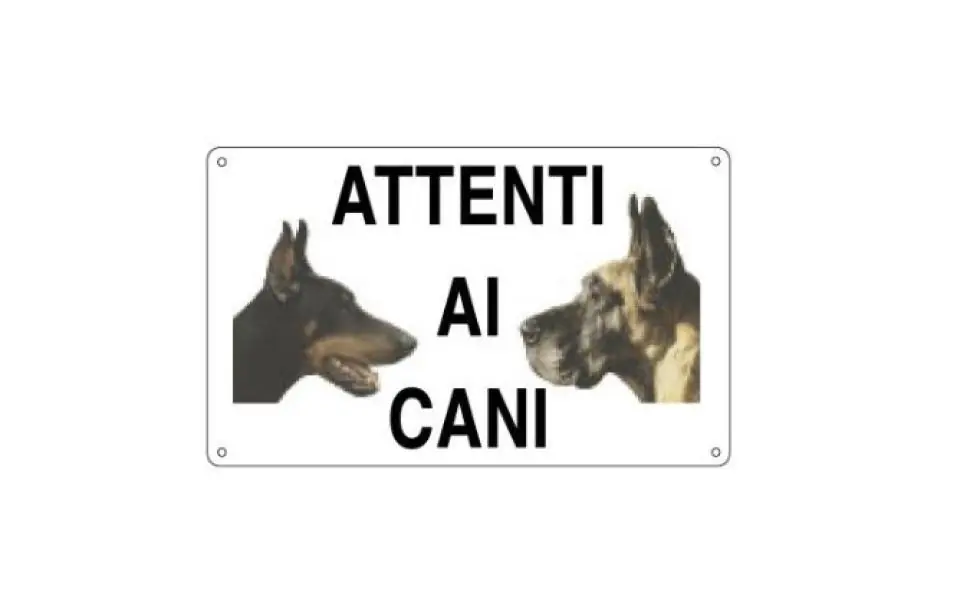 Ultimissimo Modello Cartello in alluminio Cartelli segnalatori - attenti ai cani EF3556