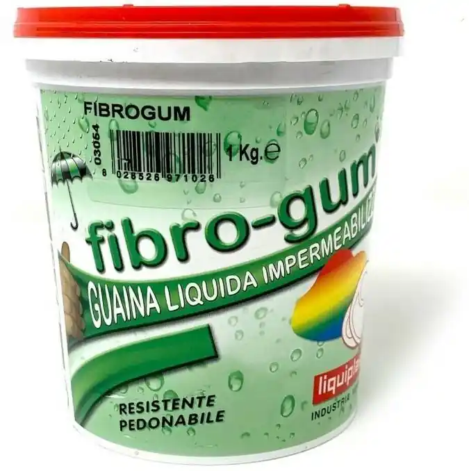 Guaina liquida impermeabilizzante Fibro-Gum FLEX 20kg ROSSO Pagamento Sicuro