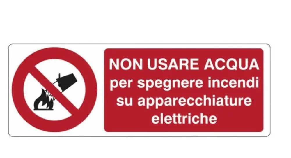 Cartello alluminio Cartelli Segnalatori testo non usare acqua-EF1824K Pagamento Sicuro