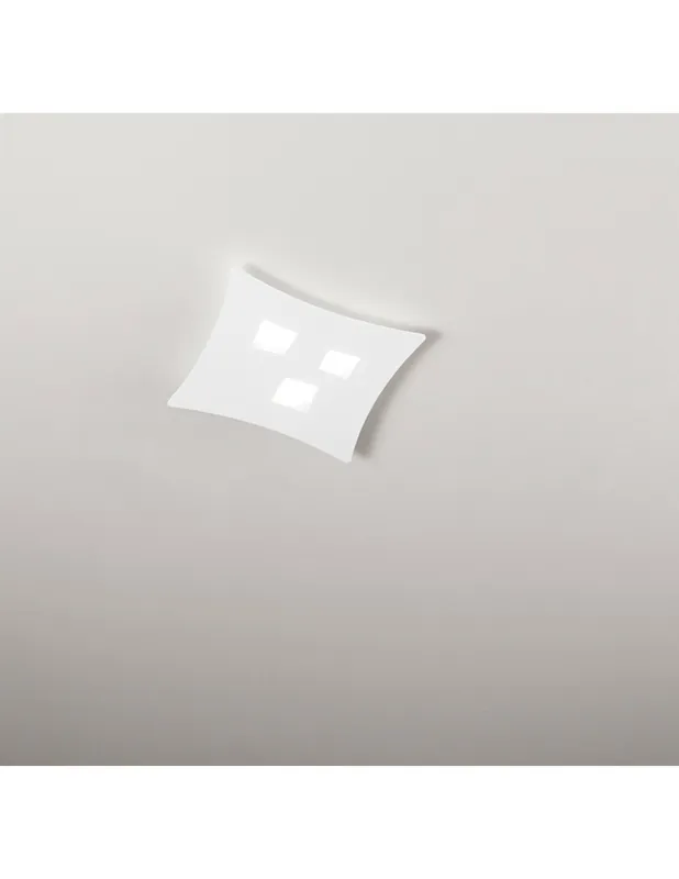 Isotta pp Gea Luce plafoniera LED moderna 44x40 bianca o tortora Super Prezzo