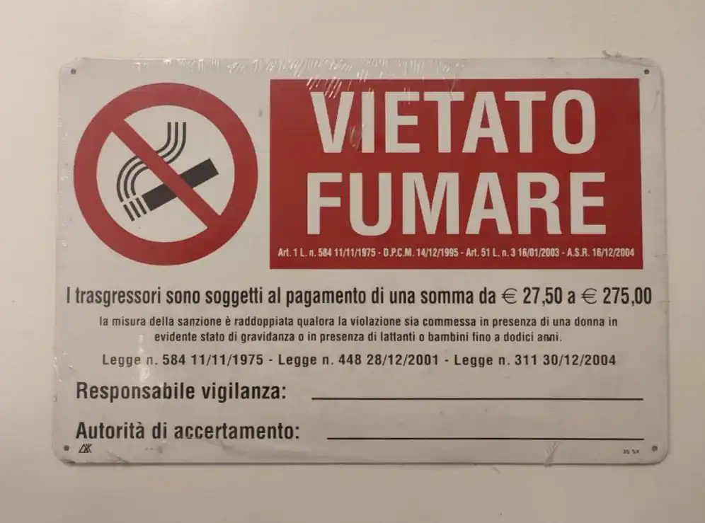 Cartello alluminio Cartelli Segnalatori vietato fumare- EF3554 Occasione