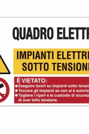 Cartello alluminio Cartelli Segnalatori quadro elettrico - EF3563 Solo Oggi