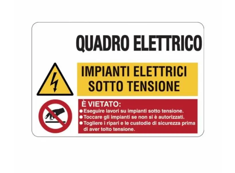 Cartello alluminio Cartelli Segnalatori quadro elettrico - EF3563 Solo Oggi