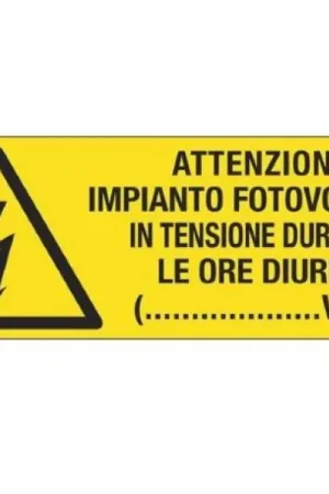Cartello alluminio Cartelli Segnalatori testo attenzione impianto fotovoltaico -17-071-K Bestseller