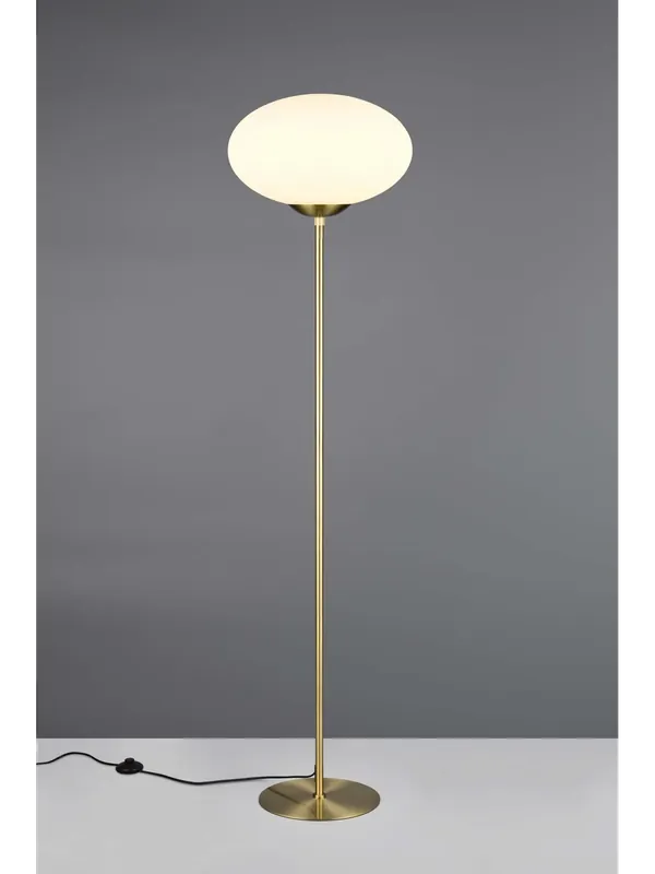 Offerta Del Giorno Piantana lampada moderna a sfera in vetro bianco a 1 luce TR746