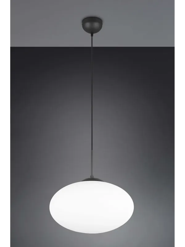 Lampadario moderno a sfera in vetro bianco D.40cm a 1 luce TR745 Compra Adesso