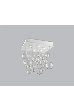 Bolero Metal lux plafoniera moderna base quadrata 60x60 cm Professionale