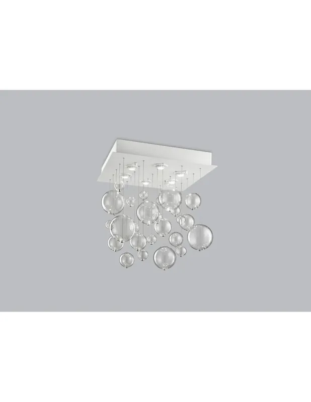 Bolero Metal lux plafoniera moderna base quadrata 60x60 cm Professionale