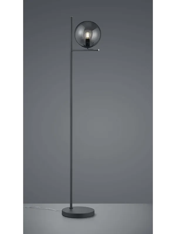 Occasione Piantana moderna con vetro a sfera fumè a 1 luce TR743