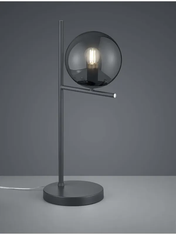 Lumetto moderno con vetro a sfera fumè a 1 luce TR742 Offerta Del Giorno