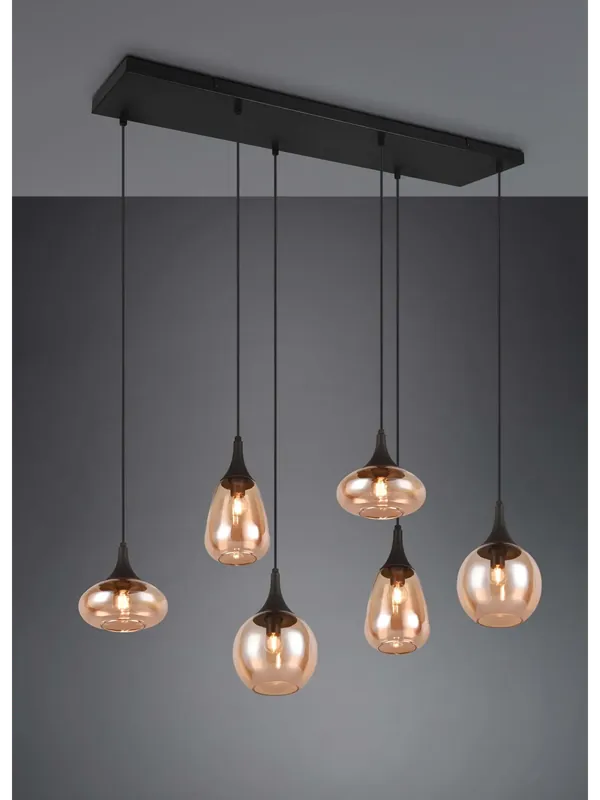 Lampadario a sospensione moderno in vetro a 6 luci TR733 Ordina Subito