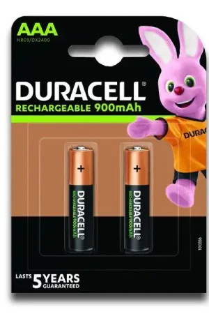 BATTERIA RICARICABILE AAA DURACELL 900mAh 1,2V 2 pezzi Spedizione Espresso