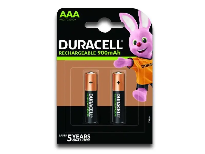 BATTERIA RICARICABILE AAA DURACELL 900mAh 1,2V 2 pezzi Spedizione Espresso