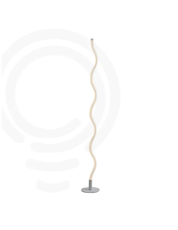 Piantana led bianco in acrilico e metallo 30w 4400lm 4000k 147 5x18x18 cm. Sconto