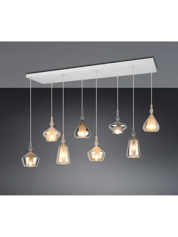 Offerta Lampo Lampadario a sospensione moderno in vetro a 8 luci TR731