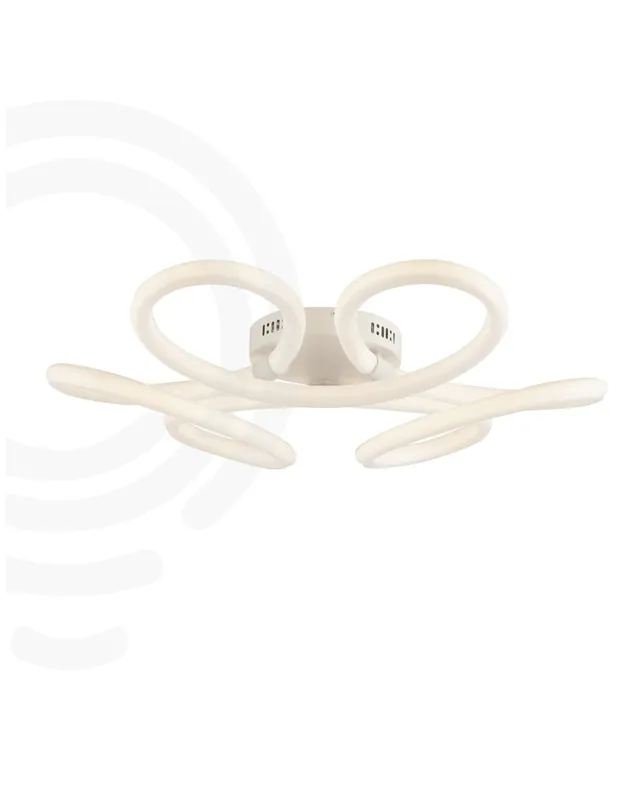 Offerta Plafoniera led bianco in acrilico e metallo 90w 13200lm 4000k 75x75x14 cm.
