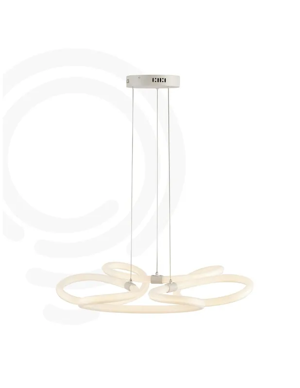 Sospensione led bianco in acrilico e metallo 90w 13200lm 4000k 150x75x9 cm. Non Perdere