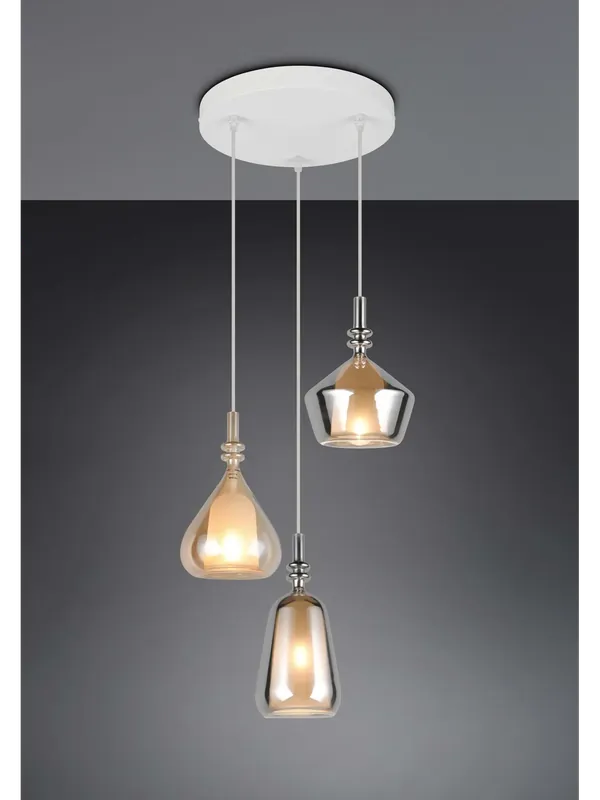 Pagamento Sicuro Lampadario a sospensione moderno in vetro a 3 luci TR728