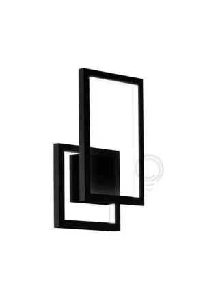 Applique in alluminio verniciato nero 6598nct Di Tendenza
