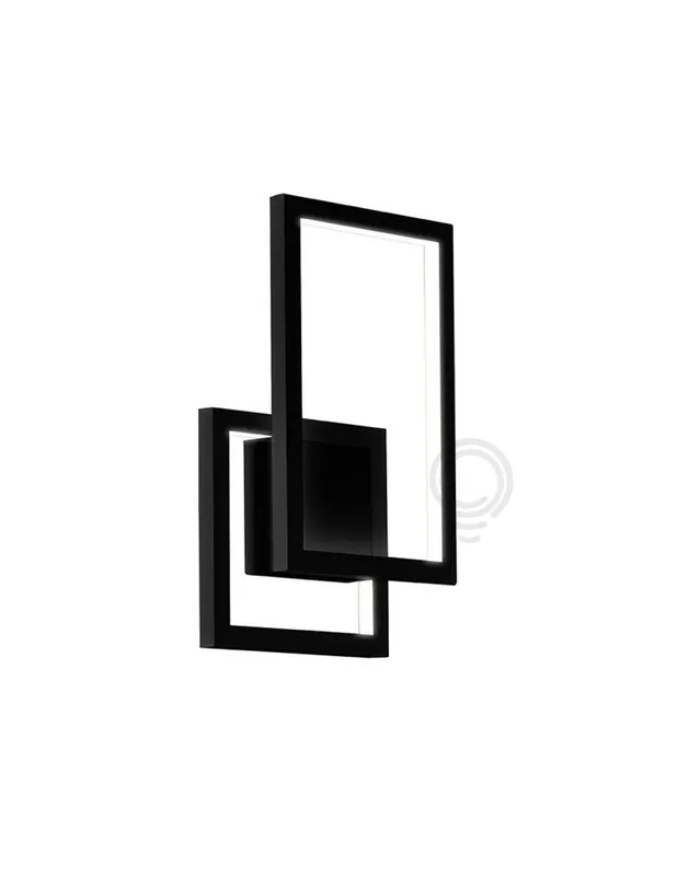 Applique in alluminio verniciato nero 6598nct Di Tendenza