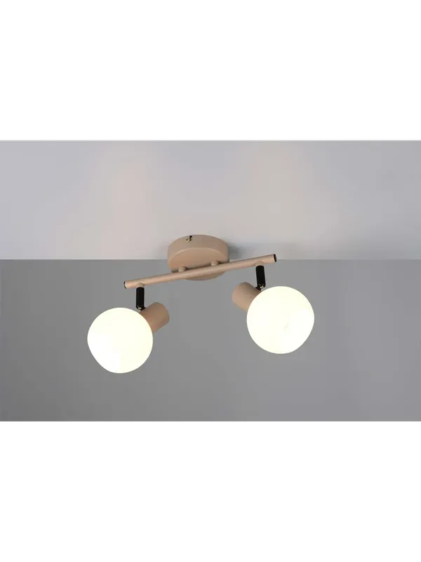 Nuovo Arrivo Applique faretto spot moderno design tortora con vetro a 2 luci TR690