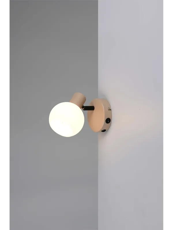 Occasione Applique faretto spot moderno design tortora con vetro a 1 luce TR689