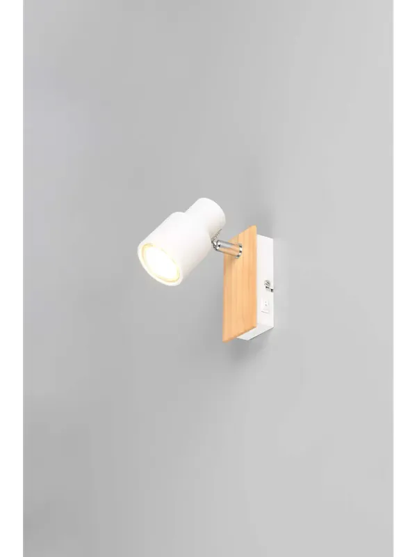 Non Perdere Applique faretto spot moderno design legno a 1 luce TR686