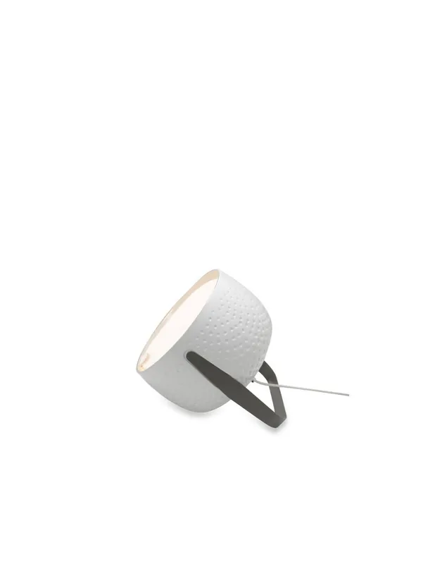 Karman BAG CT154 DB INT lampada da tavolo moderna bianca con texture Ordina Subito