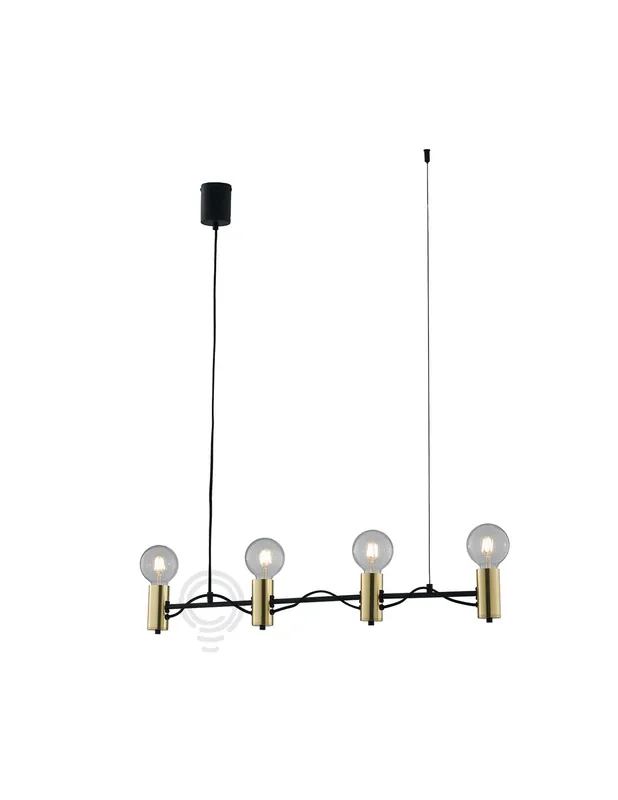 Sospensione axon nera-oro 4xe27 89x7,5x14,6cm Offerta