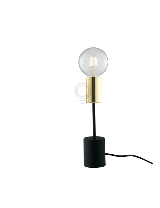 Solo Oggi Lume axon nero-oro 1xe27 7,5x39cm