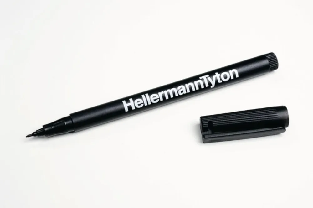 HELLERMANN TYTON PENNARELLO INDELEBILE SEGNACAVO NERO 500-50820 Nuovo Arrivo