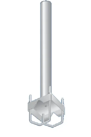 Zanca per ringhiera Dina Fava altezza tubo 50cm - 158340 Reso Gratuito