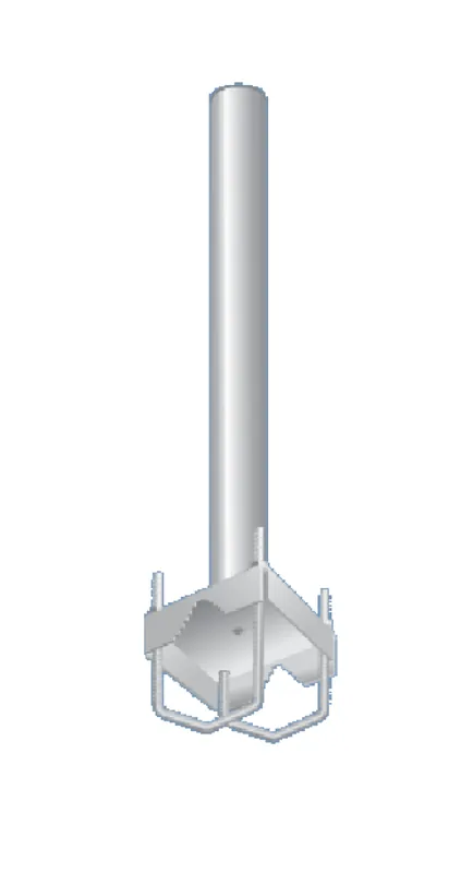 Zanca per ringhiera Dina Fava altezza tubo 50cm - 158340 Reso Gratuito