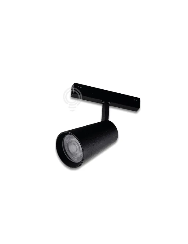 Faretto per binario sistema magnetico nero 20w 2000lm 4000k cri90 16,1x1,7x2,2cm Solo Oggi