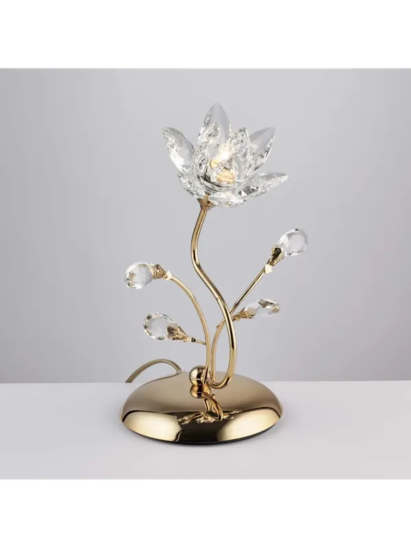 Lumetto classico oro in cristallo a 1 luce luxury design swarovsky lgt 261 Prezzo Conveniente