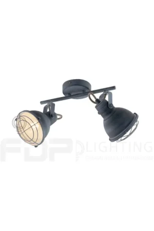 Applique illuminazione da parete grigio 2xE14 Pagamento Sicuro