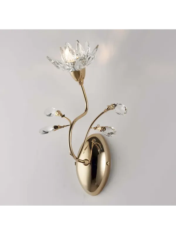 Applique classico oro in cristallo a 1 luce luxury design swarovsky lgt 259 Soddisfatti O Rimborsati