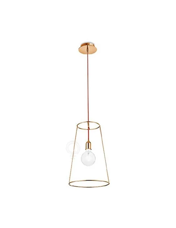 Compra Online Sospensione illuminazione oro rosa 1xe27 25x42,5cm