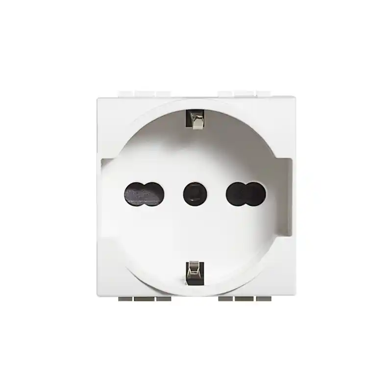 bticino living light presa unel scuko bipasso bivalente 10a 16a bianca 2 moduli incasso bticino n4140/16 Acquista Ora