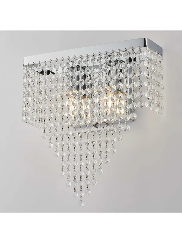 Applique moderno lusso in cristallo a 2 luci luxury design swarovsky lgt 246 Solo Oggi