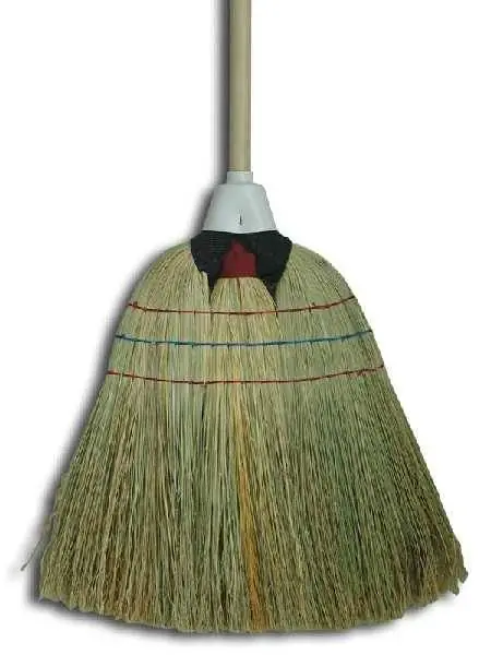 Scopa saggina Mod. Extra Giannina a 3 cuciture con imbuto e manico legno verniciato Scelto Dai Clienti