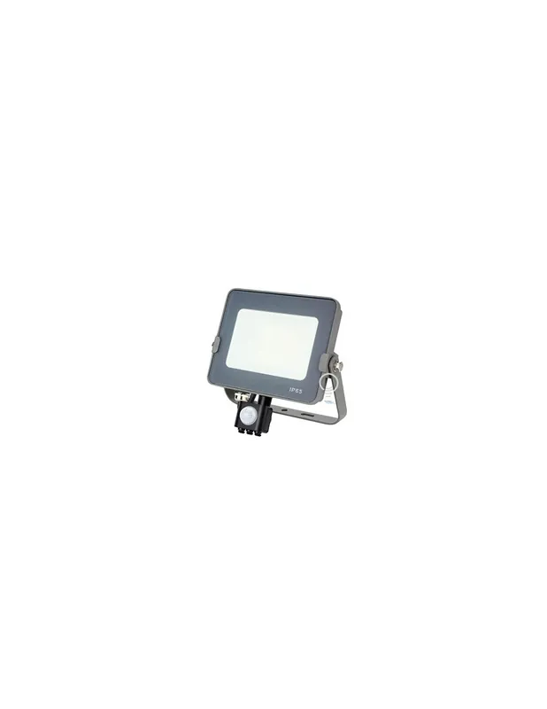 Faretto proiettore sensore pir grigio led ip65 reflector 20w 6500k 1600lm Saldi