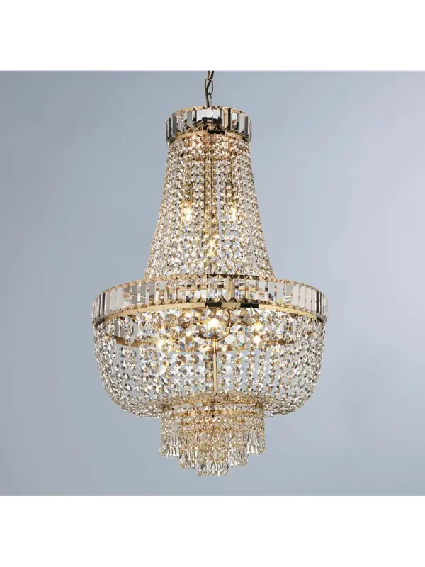 Novità Lampadario classico lusso in cristallo a 9 luci luxury design swarovsky lgt 239