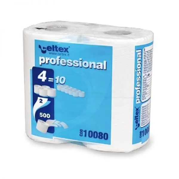 Offerta Speciale CARTA IGIENICA PURA CELLULOSA 2 VELI 500 STR. 4 ROTOLI