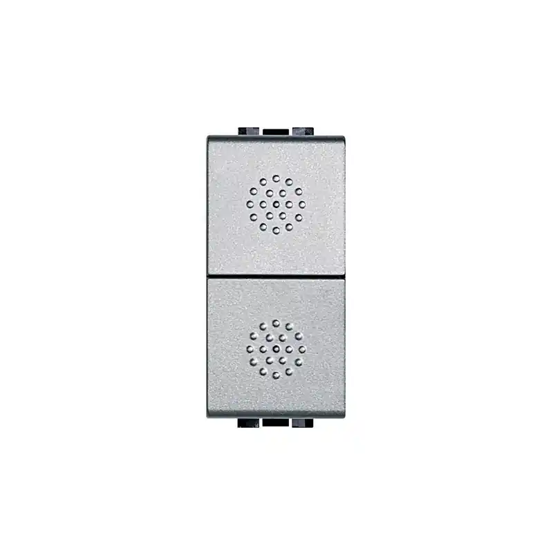 bticino living light tech doppio pulsante saliscendi 1 polo no 16a grigio chiaro frutto bticino nt4036 Consegna Rapida